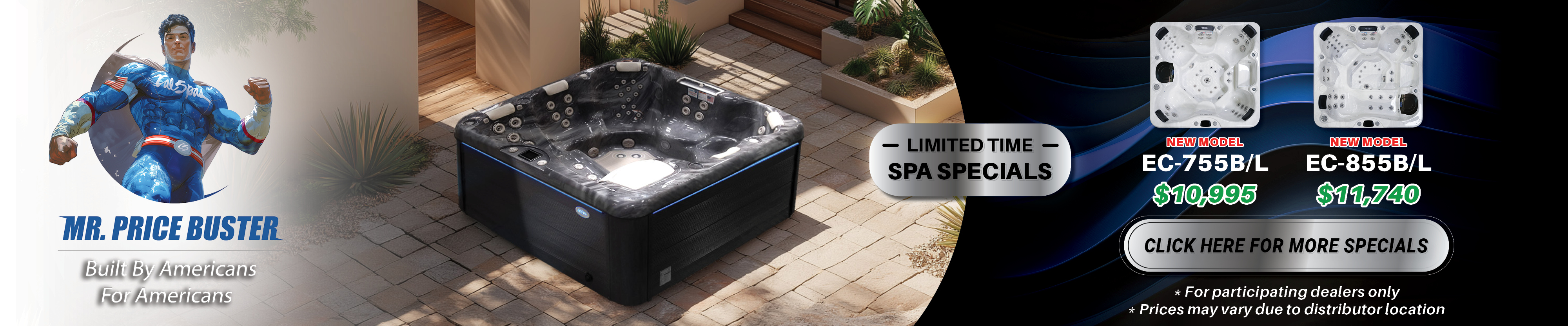 Calspas hot tub being used in a family setting - Doral